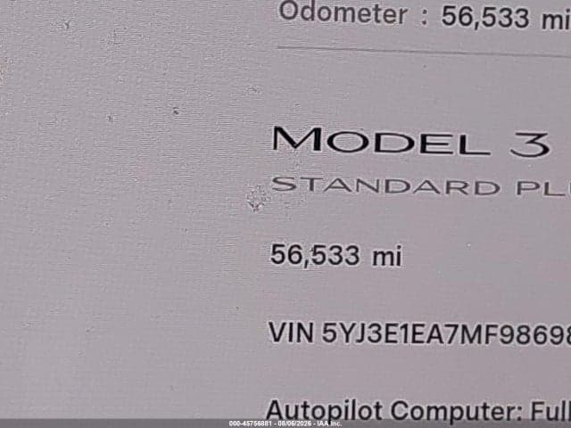2021 TESLA MODEL 3 STANDARD RANGE PLUS REAR-WHEEL DRIVE 13
