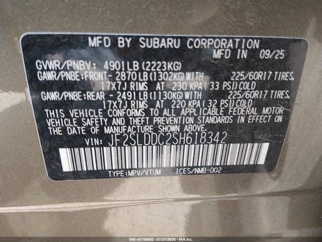 2025 SUBARU FORESTER PREMIUM 9