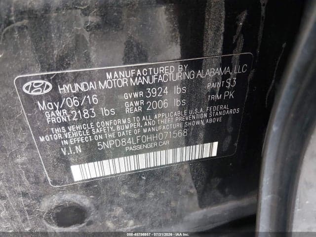 2017 HYUNDAI ELANTRA SE 9