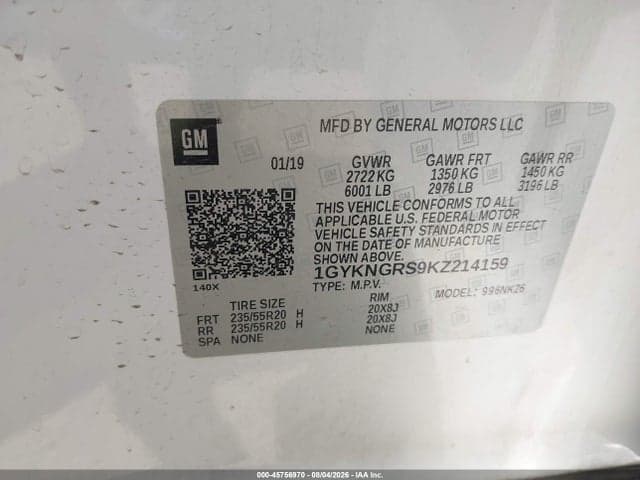 2019 CADILLAC XT5 PLATINUM 9