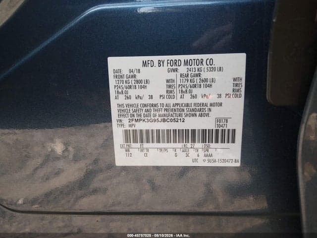2018 FORD EDGE SE 9