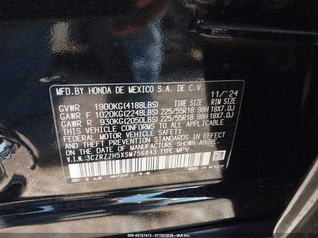 2025 HONDA HR-V AWD SPORT 9