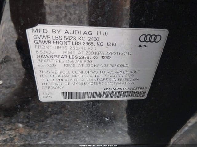 2017 AUDI Q5 2.0T PREMIUM 9