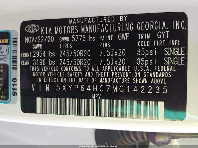 2021 KIA TELLURIDE S 9