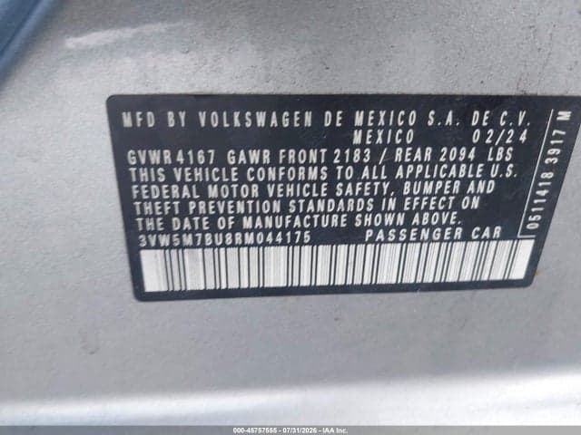 2024 VOLKSWAGEN JETTA 1.5T S 9