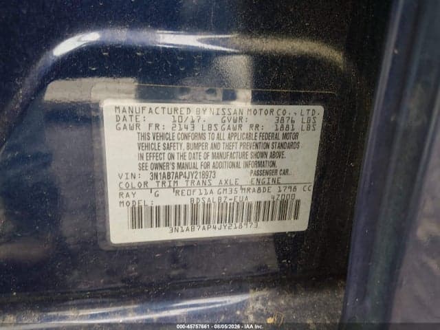 2018 NISSAN SENTRA S 9