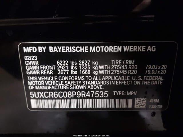 2023 BMW X5 XDRIVE40I 9