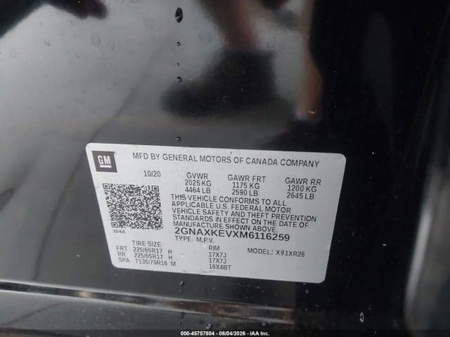 2021 CHEVROLET EQUINOX FWD LT 9