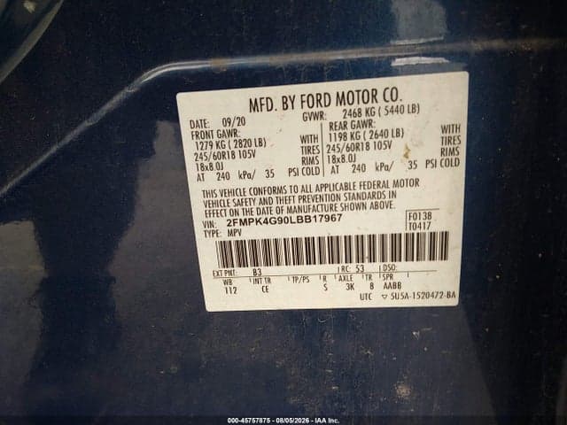 2020 FORD EDGE SE 9