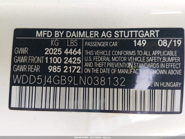 2020 MERCEDES-BENZ CLA 250 9