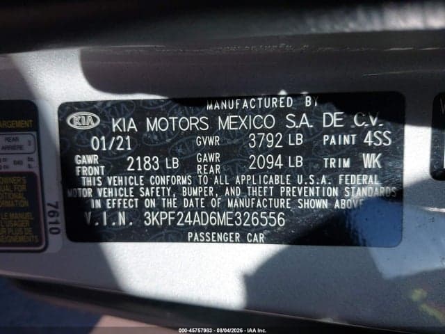 2021 KIA FORTE LXS 9