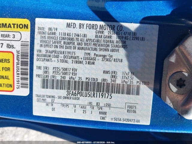2020 FORD FUSION HYBRID SE 9