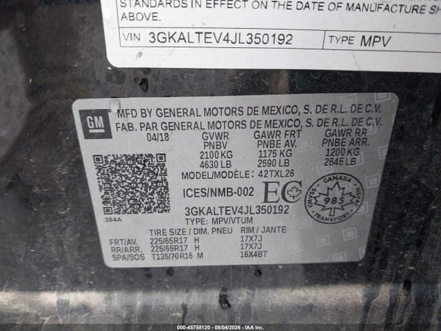 2018 GMC TERRAIN SLE 9