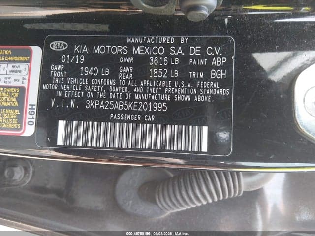 2019 KIA RIO 5-DOOR S 9