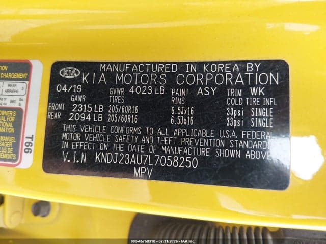 2020 KIA SOUL LX 9