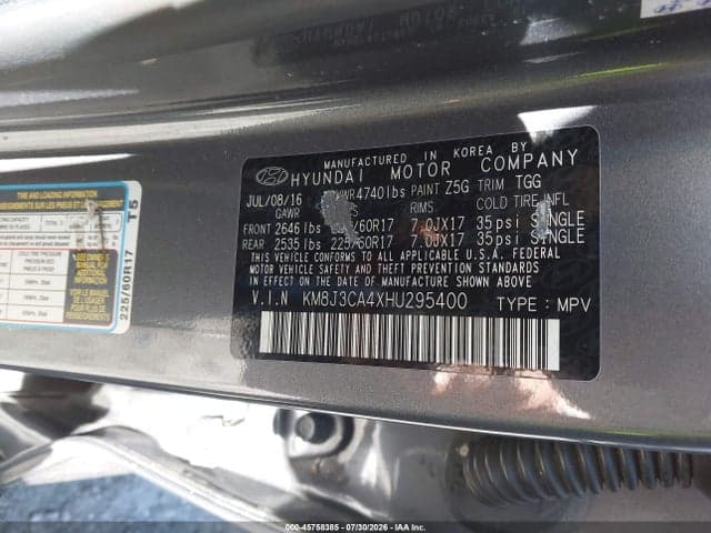 2017 HYUNDAI TUCSON SE 9