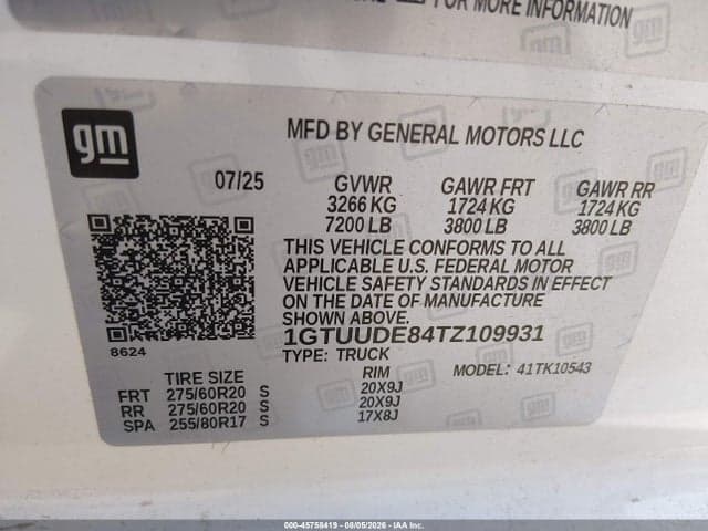 2026 GMC SIERRA 1500 , SHORT BED, SLT, 4WD 9
