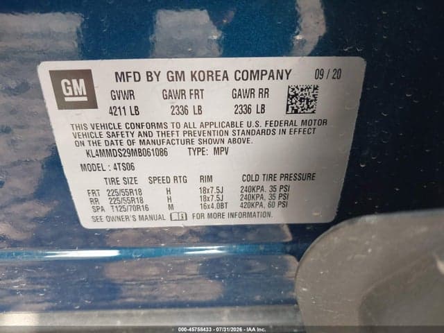 2021 BUICK ENCORE GX FWD SELECT 9