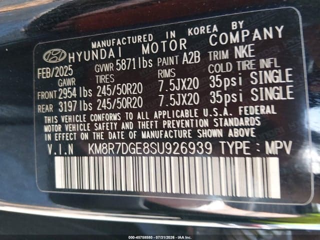 2025 HYUNDAI PALISADE CALLIGRAPHY NIGHT EDITION 9