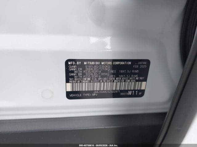 2025 MITSUBISHI OUTLANDER ES 2.5 2WD 9