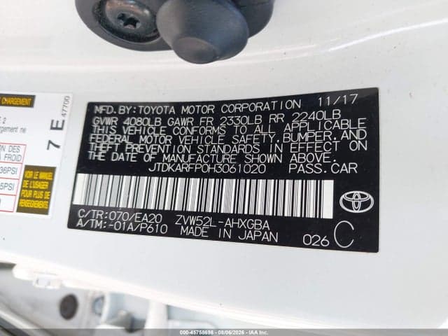 2017 TOYOTA PRIUS PRIME PREMIUM 9
