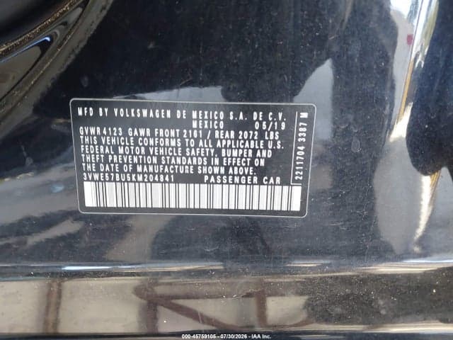 2019 VOLKSWAGEN JETTA 1.4T SEL 9