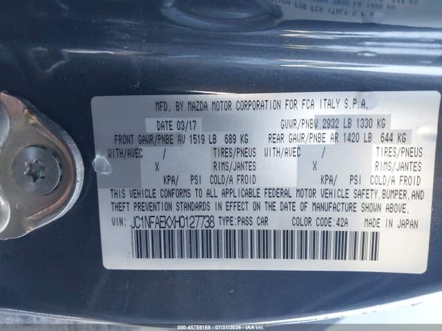 2017 FIAT 124 SPIDER 9