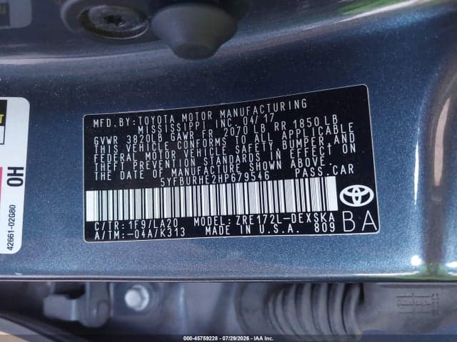 2017 TOYOTA COROLLA XSE 9