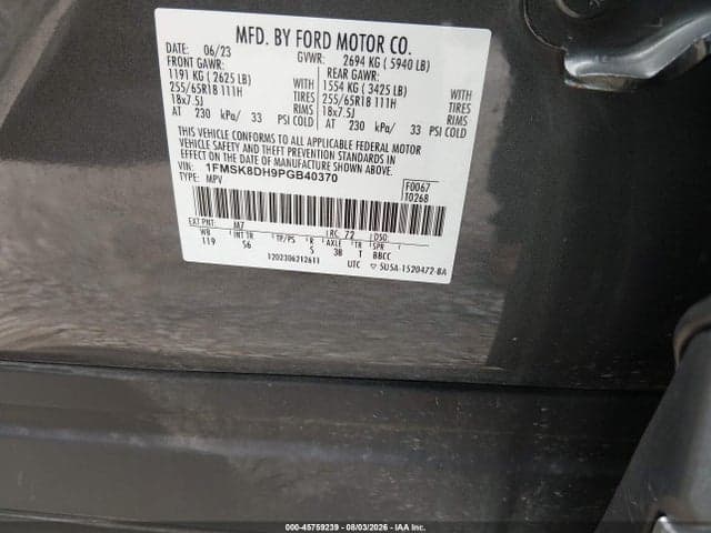 2023 FORD EXPLORER XLT 9