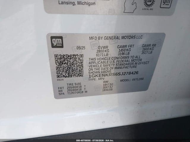 2025 GMC ACADIA FWD ELEVATION 9