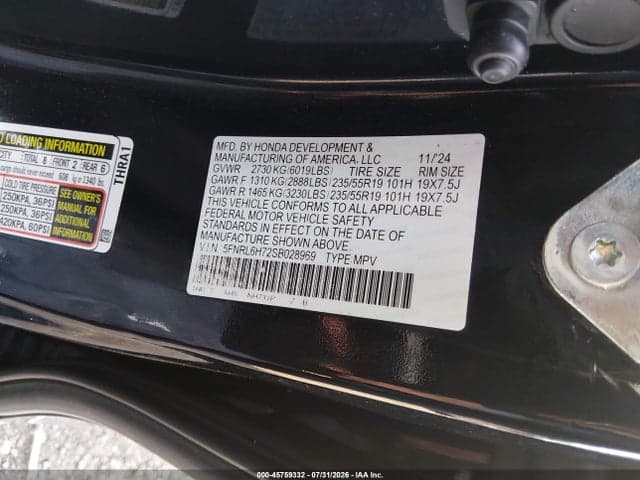 2025 HONDA ODYSSEY SPORT-L 9