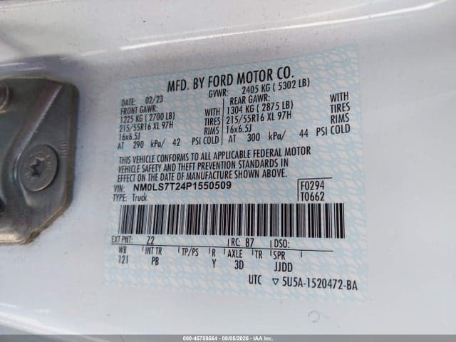 2023 FORD TRANSIT CONNECT XLT 9