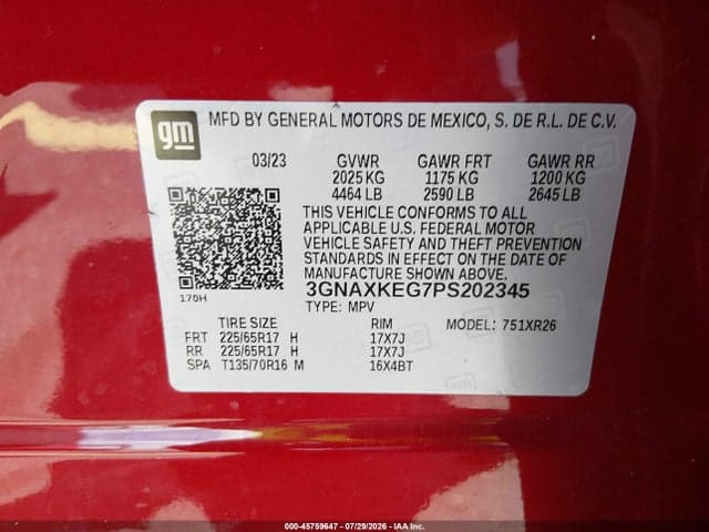 2023 CHEVROLET EQUINOX FWD LT 9