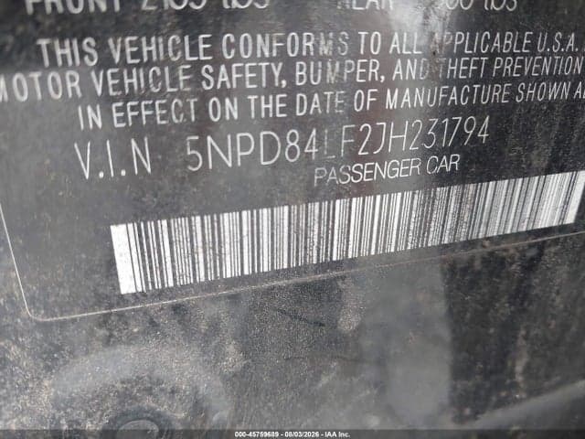 2018 HYUNDAI ELANTRA SEL 9