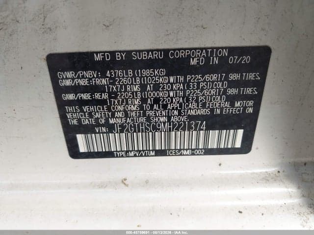 2021 SUBARU CROSSTREK SPORT 9