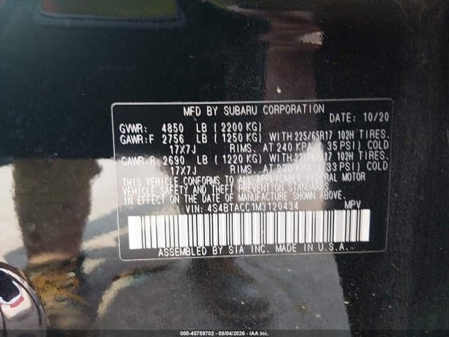 2021 SUBARU OUTBACK PREMIUM 9