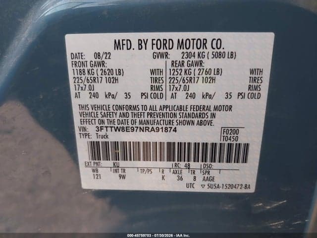 2022 FORD MAVERICK XL 9