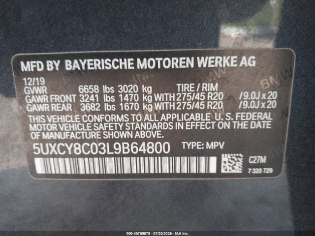 2020 BMW X6 M50I 9