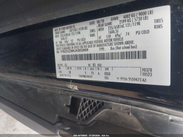 2018 FORD TRANSIT T-350 9