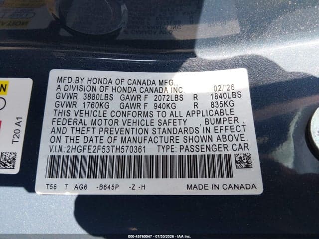 2026 HONDA CIVIC SPORT 9