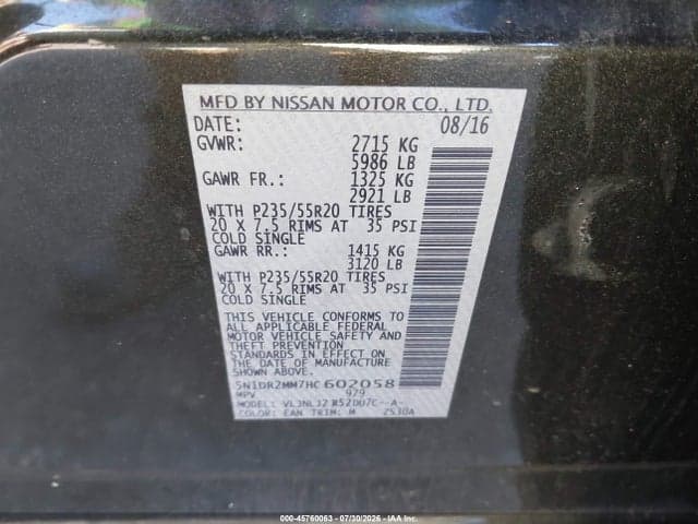 2017 NISSAN PATHFINDER PLATINUM 9