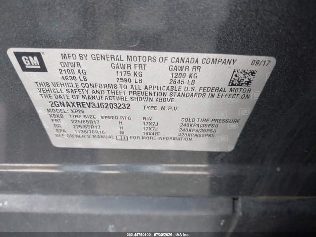 2018 CHEVROLET EQUINOX LS 9
