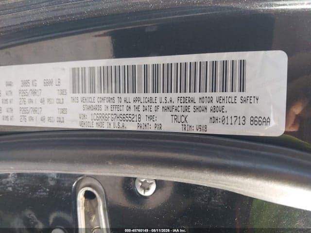 2017 RAM 1500 TRADESMAN 4X2 6'4 BOX 9