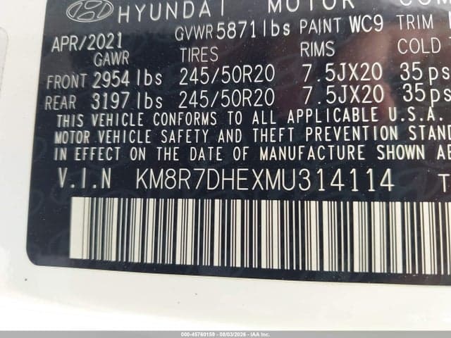 2021 HYUNDAI PALISADE CALLIGRAPHY 9