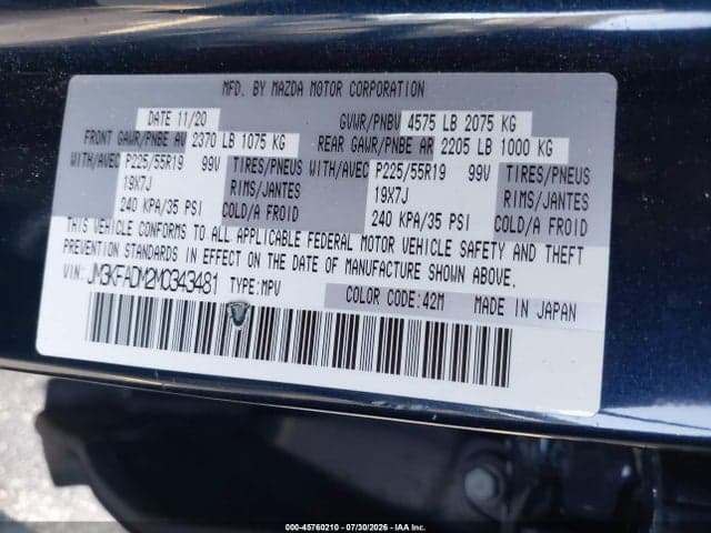 2021 MAZDA CX-5 GRAND TOURING 9