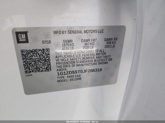 2018 CHEVROLET MALIBU LT 9