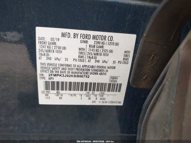 2019 FORD EDGE SEL 9