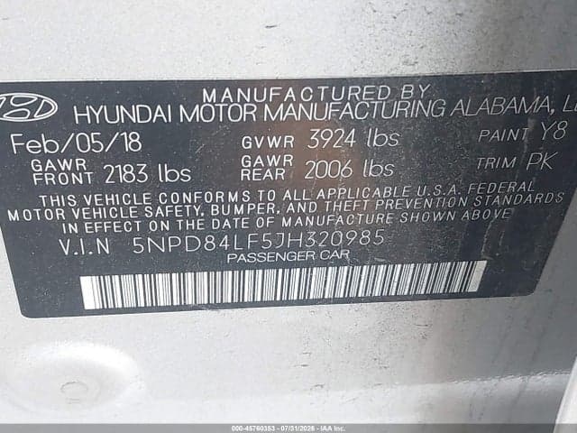 2018 HYUNDAI ELANTRA SEL 9