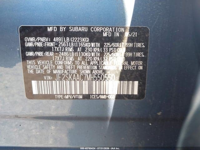 2021 SUBARU FORESTER 9