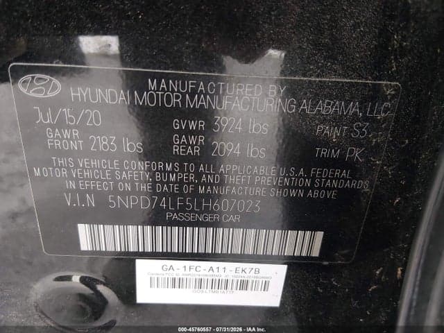 2020 HYUNDAI ELANTRA SE 9